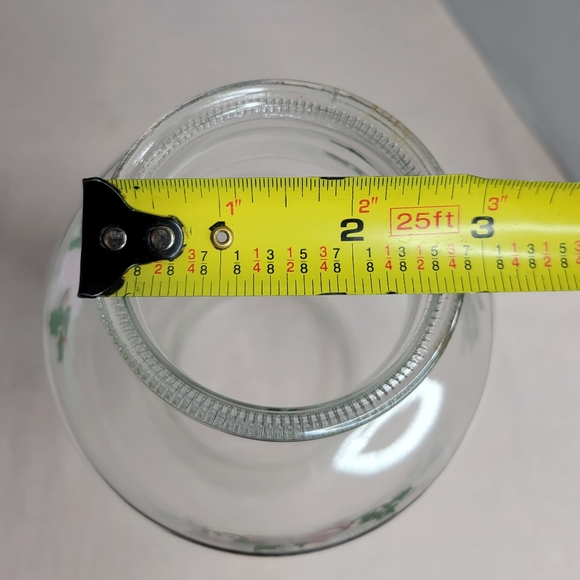 Vintage Glass Christmas Replacement Hurricane Chimney/Oil Lamp Globe w/ Red Bow - Picture 6 of 6